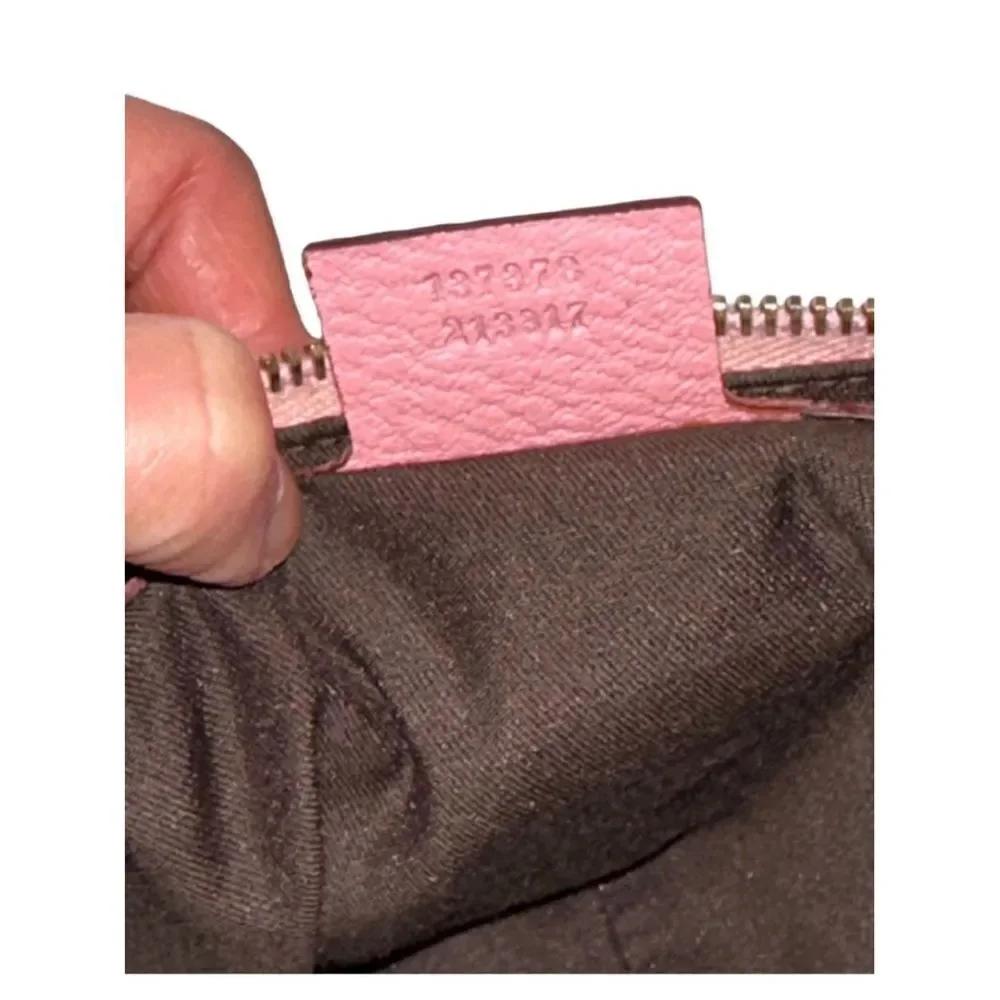 Gucci pink leather with Bamboo Anita Handle bag